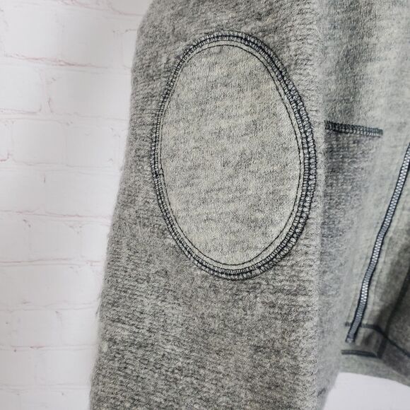 Almgwand Full Zip 100% Wool Jacket Mens GER 52 US L/XL Gray Elbow Patches READ - Picture 11 of 16